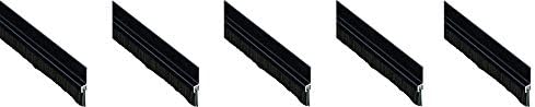 Pemko 085575 18061DNB36 Brush Seal - Meeting Stile, Dark Bronze with Black Brush Insert, 1" Width, 36" Length, Dark Bronze (5-(Pack))