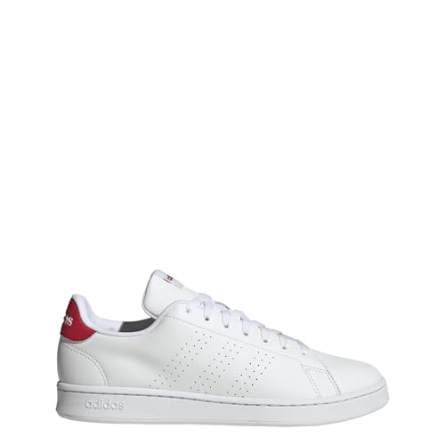 adidas Herren Advantage Sneaker, FTWR White FTWR White Better Scarlet, 44 EU – Ansicht 3