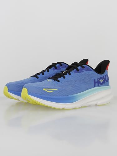 HOKA ONE ONE Mens Clifton 9 Textile Virtual Blue Cerise Trainers 8.5 US2