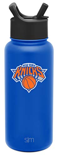 Simple Modern NBAニューヨークニックス公式ライセンスウォーターボトルストロー蓋付き|真空断熱ステンレススチール32オンス魔法瓶|サミットコレクション|ニューヨークニックス。のサムネイル