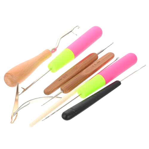 Kit de agujas de ganchillo para rastas, trenzas y herramientas esenciales de confección de pelucas