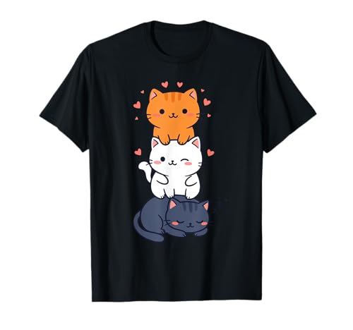 Gatos, Mountain, Pile Kitty Mountain, anime, kawaii, amante de los gatos Camiseta