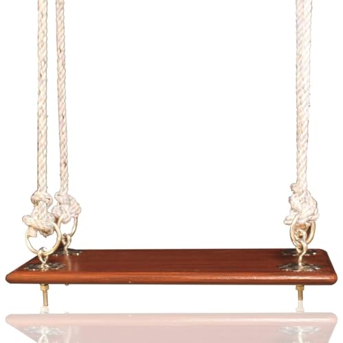 Shy Shy Lets Touch The Sky Wooden Swing for Adults/Hammock/Jhula/Jula/Jhoola for Kids and Adults 62X32X3 cm with Complete Accessories Single Seater