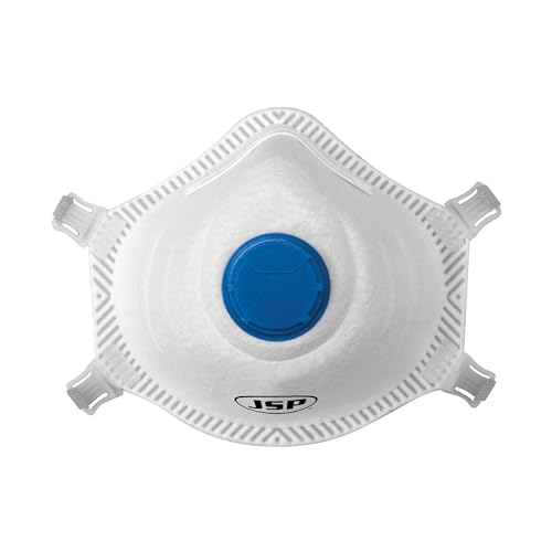 JSP M632 FFP3moulded Disposable Dustmask (Box of 10) One Size suitable for Construction, DIY, Industrial, Sanding, dust protection 99 Percent particle filtration Conforms and Complies to EN 149