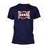 Oasis T Shirt Union Jack Classic Band Logo Official Mens Blue Size M