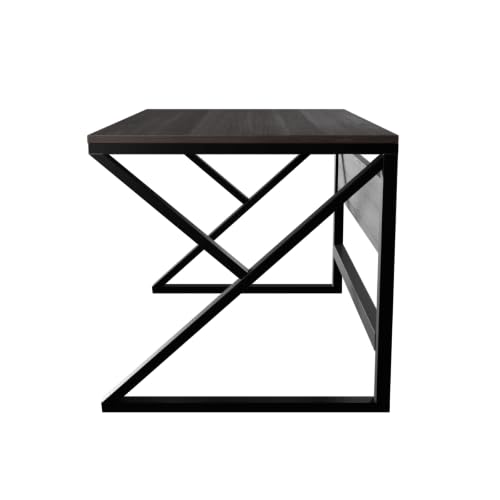Image of Riyan Luxiwood Alden Computer Table in Engineering Wood for Home & Office, Simple Style Desk, Scratch Resistance Surface, Easy to Assemble, Study Table for Kids (Size-12 X 5 X 75 Cm) - Brown