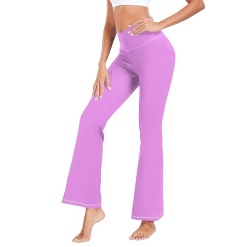 Legging de yoga violet pour femme gainant et taille haute pour le fitness