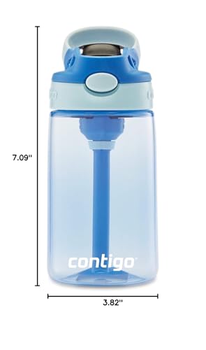 Image of Contigo Kids Straw Water Bottle with AUTOSPOUT Lid, 14oz, Cotton Candy