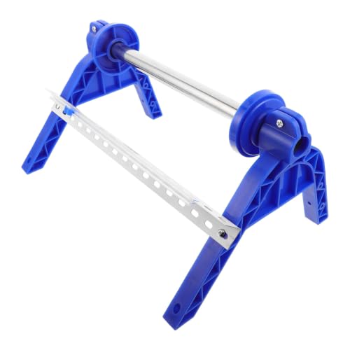 Máquina para embalaje con cortador manual que evita enredos de film estirable azul
