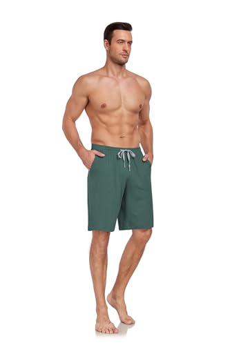 COLORFULLEAF Mens Bamboo Rayon Pajama Shorts Soft Pajama Bottoms Comfy Lounge Sleep Shorts with Pockets2