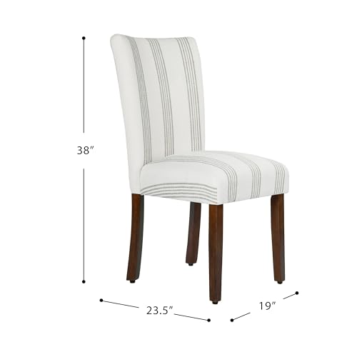 Image of HomePop Parsons Dining Chair - Brown Stripe (Set of 2)