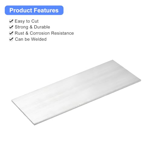 Image of uxcell Square Aluminum Flat Bar, 3 /16 inch Thick 3.9 inch Width 12 inch Length Square Aluminum Bar 6061 Aluminum Flat Plate, 4 x 100 x 305mm T6511 Solid New Mill Stock for Industrial Building