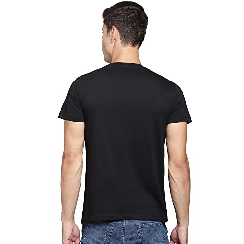 Image of Free Authority Batman Printed Regular Fit Black Cotton Men's T-Shirt