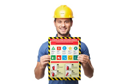 workplace safety poster - non-lamintated 12 x 1634 fire extinguisher