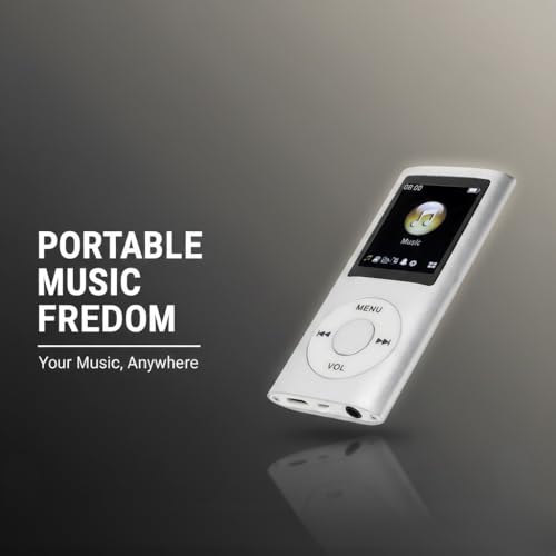 Image of Drumstone 8GB Mini MP3 Player with 2.4 inch Screen, Portable Digital Music Player with TF Card Support, AUX Input, Lightweight MP4 Player for Travel, Gym & Students (15-Year Warranty)