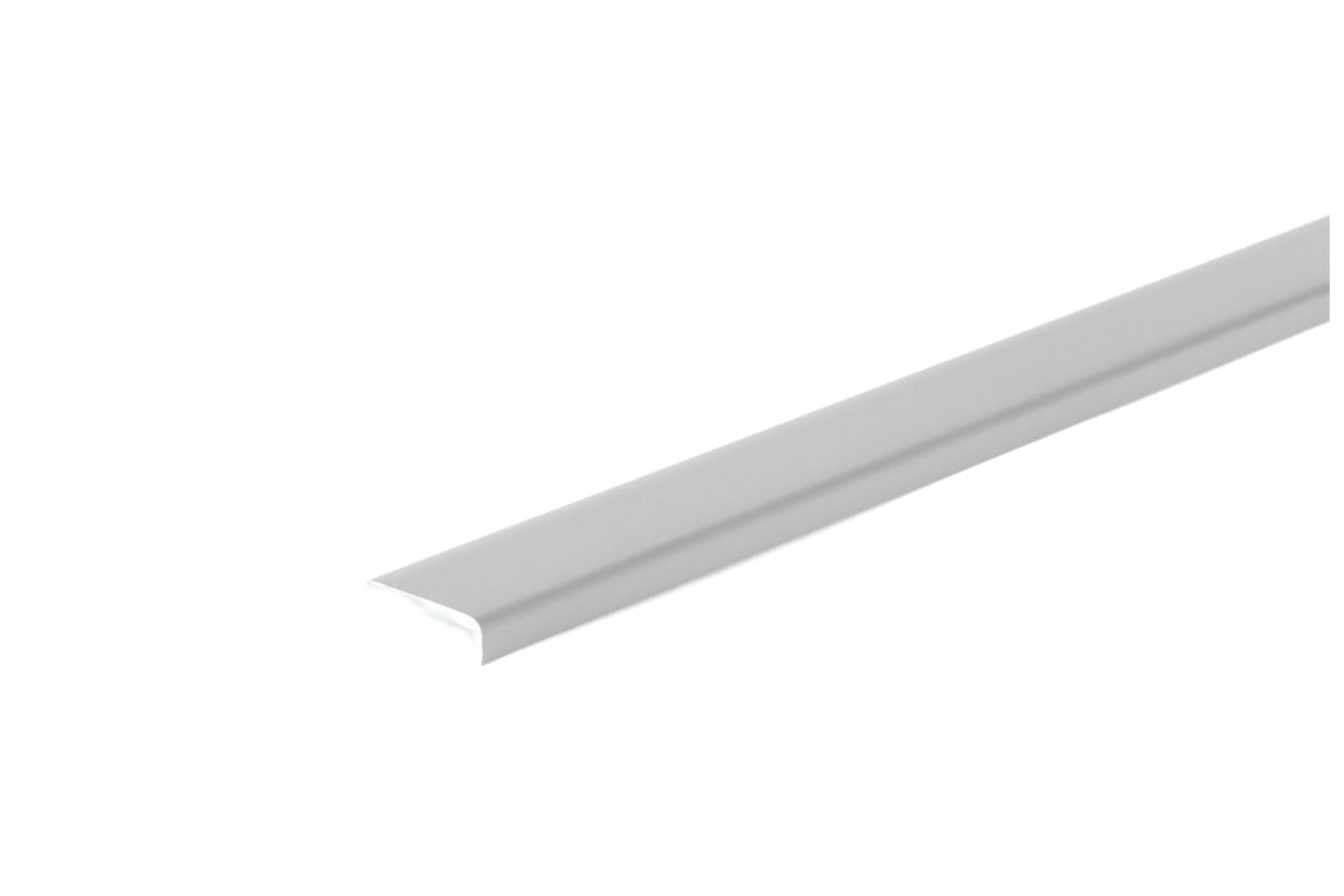 UNEQUAL Light Grey 2.5 Meter (98.42inch) Plastic PVC Corner 90° Angle Wall Corner Guard Edge Protector TMW Profiles (17x5 mm)