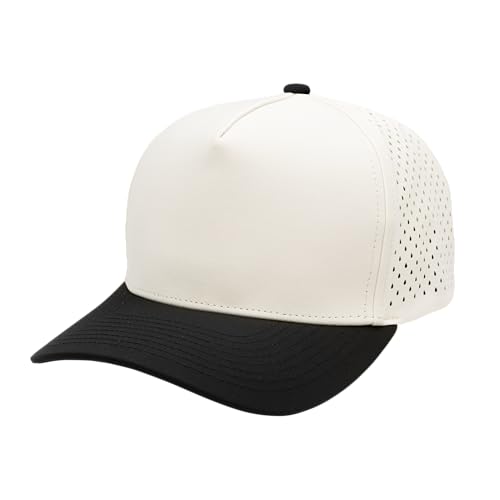Image of Glendora 5‑Panel High‑Crown Snapback Hat - Lightweight Mesh Back, Flat Brim, Adjustable, Stylish Unisex Hat