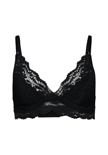 Skiny Damen Triangel gepaddet Wonderfulace Spitze Farbauswahl (DE/NL/SE/PL, Körbchengröße & Bandgröße, A, 75, Black)