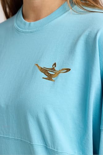 Image of Disney's Rapunzel, Tangled Oversized Cotton Long Sleeve Pink Shirt by Spirit Jersey