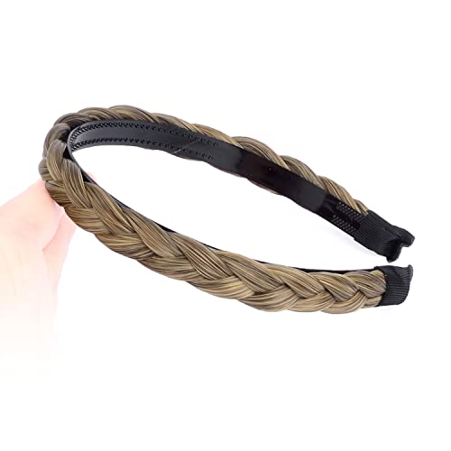 Gledola Braided Headband With Teeth Braids Hairband With Tooth Synthetic Hair Band Plaited Hairband For Women (Dark Blonde) - Image 3