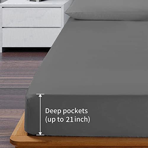 EaseHome Queen Size Bed Sheets Set - Deep Pocket to 18 inches Mattress 4 Piece - Premium Bedding Sheets & Pillowcases Collection - Extra Soft