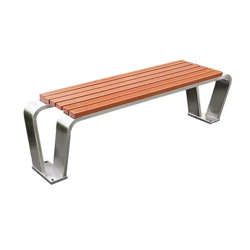 Outdoor Patio Garden Bench Park Seat Chair, 2-3 Person Seat Backless Bench, Metal Frame Park Bench, All-Weather Outdoor Bench That Never Fade, for Porch Lawn Garden Yard(120*40*45cm/47.2*15.7*17.7in)