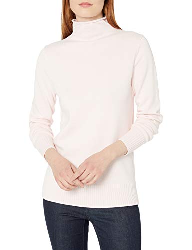 Amazon Essentials Women s Long-Sleeve 100% Cotton Roll Neck Sweater, Light Pink, X-Large