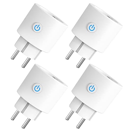 ANTELA Enchufe Inteligente WiFi 3680W Con Monitor de Consumo, Horarios y Temporizadores, No Necesita HUB, Protección Contra Sobrecarga, Compatible con Alexa y Google Home, Wifi 2,4 Ghz, 4PCS