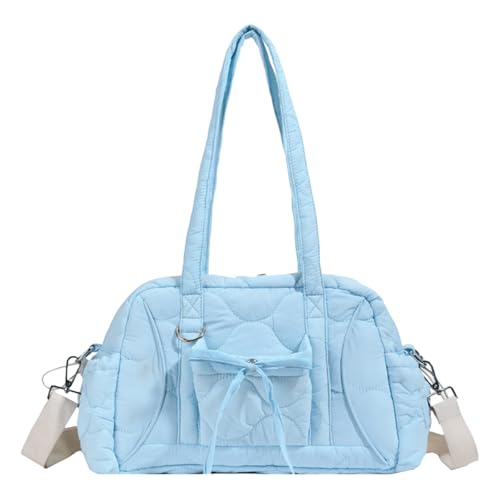 Large Capacity Tote Bag with Zipper Closure Portable Shoulder Bag Nylon Large Capacity Women Handbag for Work Shopping Travel