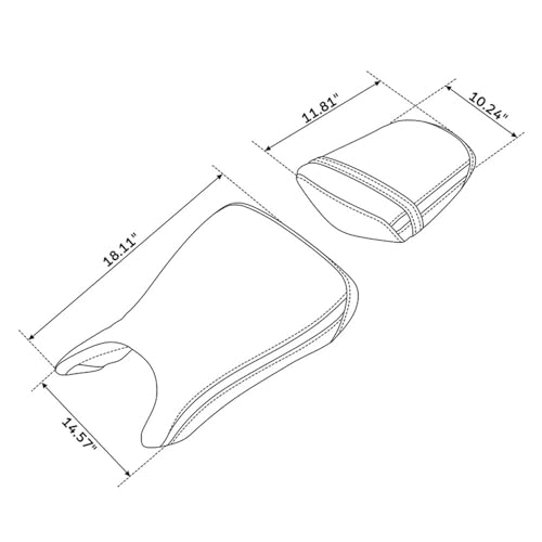 Asiento pasajero trasero YZF R6 2003 sillín copiloto R6S 2006 2007 2008 2009 3
