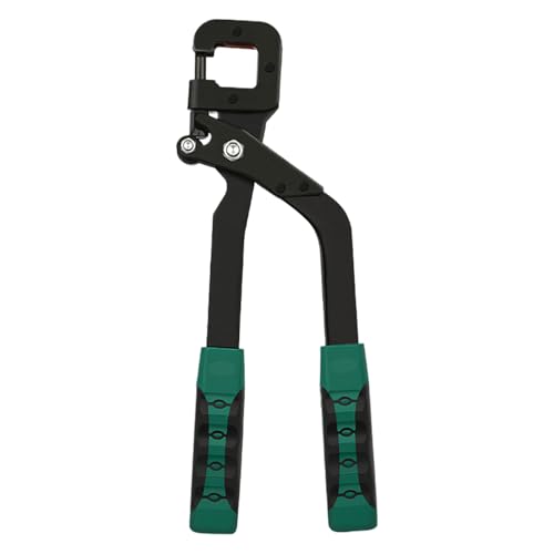 Ungtyb Alicates de bloqueo perforado, alicates de acero con alto contenido de carbono, crimpadora antideslizante, crimpadora manual duradera, ideal para proyectos de decoración y placas de yeso, 1,8