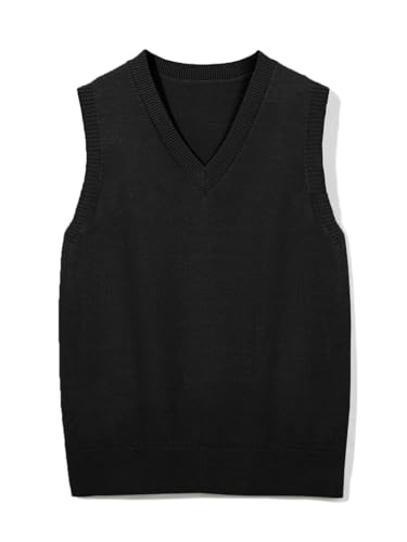 Boys Sweater Vest Kids Solid School Uniform Sleeveless Knit Sweaters Tops 5-14 Years2