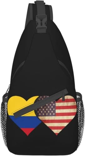 Morrales de un solo tirante con bandera Colombia y EE.UU.