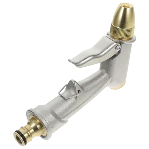 VINTORKY High Pressure Car Wash Sprayer Tool Durable Metal Watering Nozzle for Garden Vehicle Spray Patterns Easy One Hand Operation Plating Silver Finish