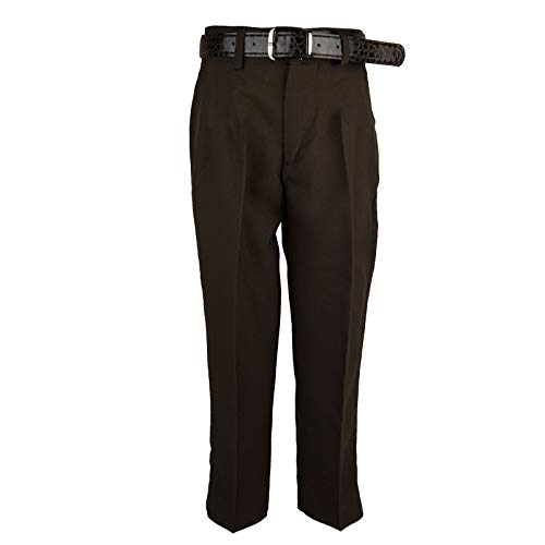 Bocaccio Boys Flat Front Dress Pants with Belt Brown 18