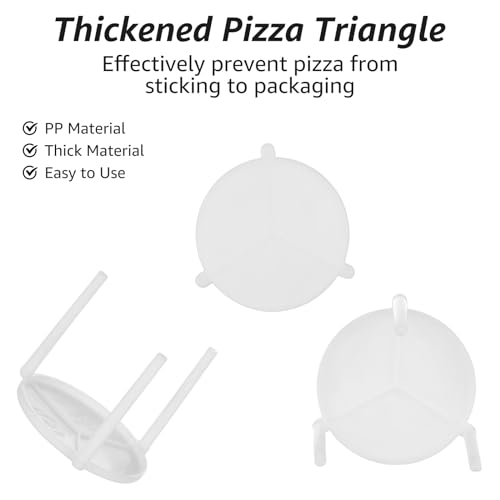LOLYSIC 500PCS Pizza Saver, White Plastic Pizza Table Stand, Plzza Plastic Tripod, White Pizza Saver for Restaurant Container, Catering Boxes and Food Take Out by CertBuy - Used condition - Image 4