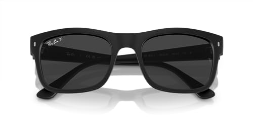 Ray-Ban RB4428F Square Polarized Sunglasses for Men for Women, Matte Black - image 5