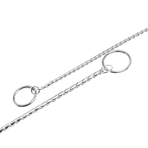 Collier pour chien gros gabarit Record chaîne serpentine 65cm laiton chromé anneau soudé