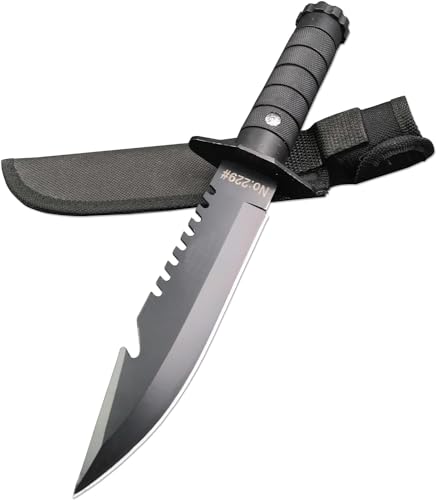 DOOM 3-Pack BLADE 11.1 inches Fixed Blade Knife Set with Nylon Sheath, Survival, Hunting, Tactical, Multifunction, Outdoor, Hunting, Camping, Bushcraft (3 Knives)