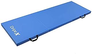 Dripex Folding Gymnastics Exercise Mat - 6FT/8FT Home Gym Mats with Carry Strap 5cm(2) Thick Foam Nonslip Soft PU Leather for Yoga/Tumbling/Camping/Pilates/Martial Arts Training/Floor Workout