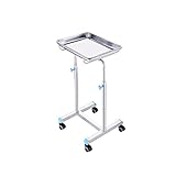 Salon Trolleys Medizinische Wagen Verstellbare Medizinische Gerätewagen mit OP-Tray, Abhebbarer Edelstahl Mehrzweckwagen mit Rollen-Rad, for Krankenhaus/Schönheitssalon