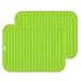 Silicone Trivets mat Smithcraft 9"X12" Big Multi-purpose Drying Trivet Mat, Pot Holder, Waterproof, (Set of 2) Non Slip, Flexible, Durable, Dishwasher Safe Green