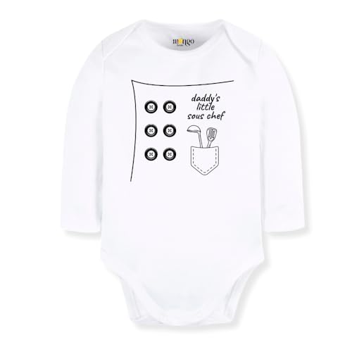 Image of MangoHouse Daddy's Little Sous Chef Baby bodysuit, Kids & Toddler T-Shirt - Unique Gift for Dad Daddy's Girl Daddy's Boy