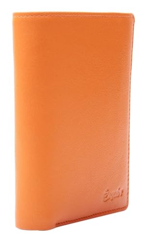 Porte-monnaie Peru cuir orange Esquire haut de gamme aux finitions soignées et cuir véritable
