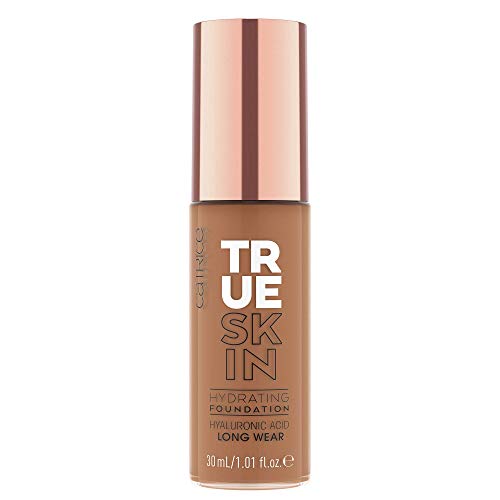 Catrice | True Skin Hydrating Foundation| Buildable Coverage for a Natural Skin Look, Formulated with Hyaluronic Acid and Watermelon Seed Oil | Vegan & Cruelty Free (080 | Neutral Pecan)