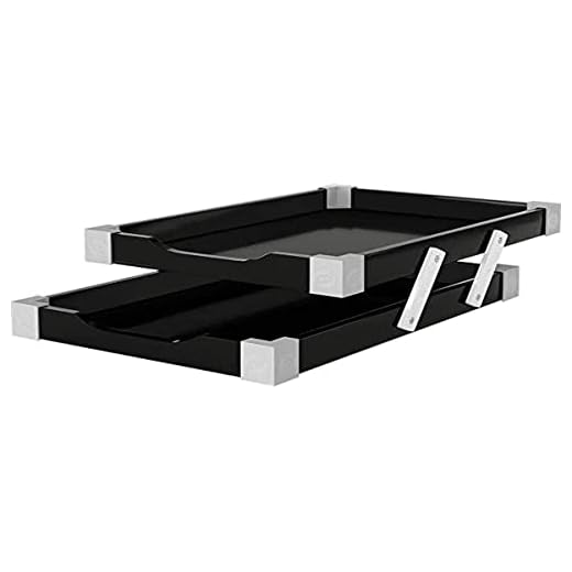 Caixa de Correspondência Dupla, Mdf Black Piano C/Cantoneira Branca - Souza & Cia (Ref:3455)