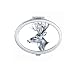 Sketch Deer Black White Art Deco Gift Fashion Mirror Portable Fold Hand Makeup Double Side Glasses