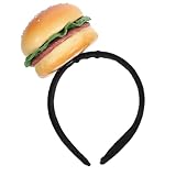 ULTECHNOVO Diadema de Hamburguesa de Esponja Ligera para Fiesta y Cosplay, Tocado Original para Niñas y Adultos en Halloween y Fiestas Temáticas