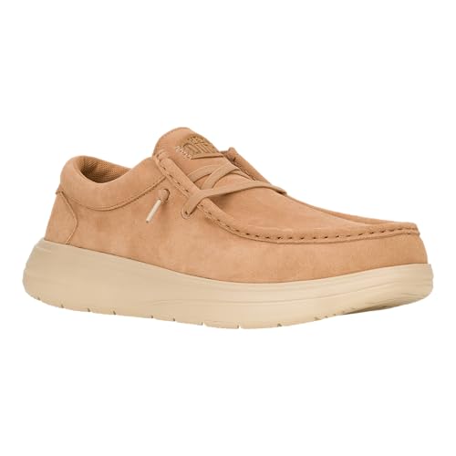 Image of HEYDUDE Men's Wally Comf Suede Slip-On Loafers | Lightweight Men's Casual Shoes | Extra Plush Midsole Padding for Everyday Wear