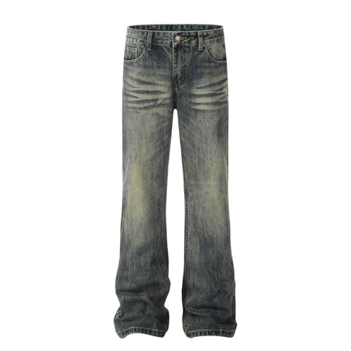 Jeans Pants Trousers Denim Trendy Street Ripped Worn Holes Retro Washed Blue Casual Commuting Straight Leg for Men2